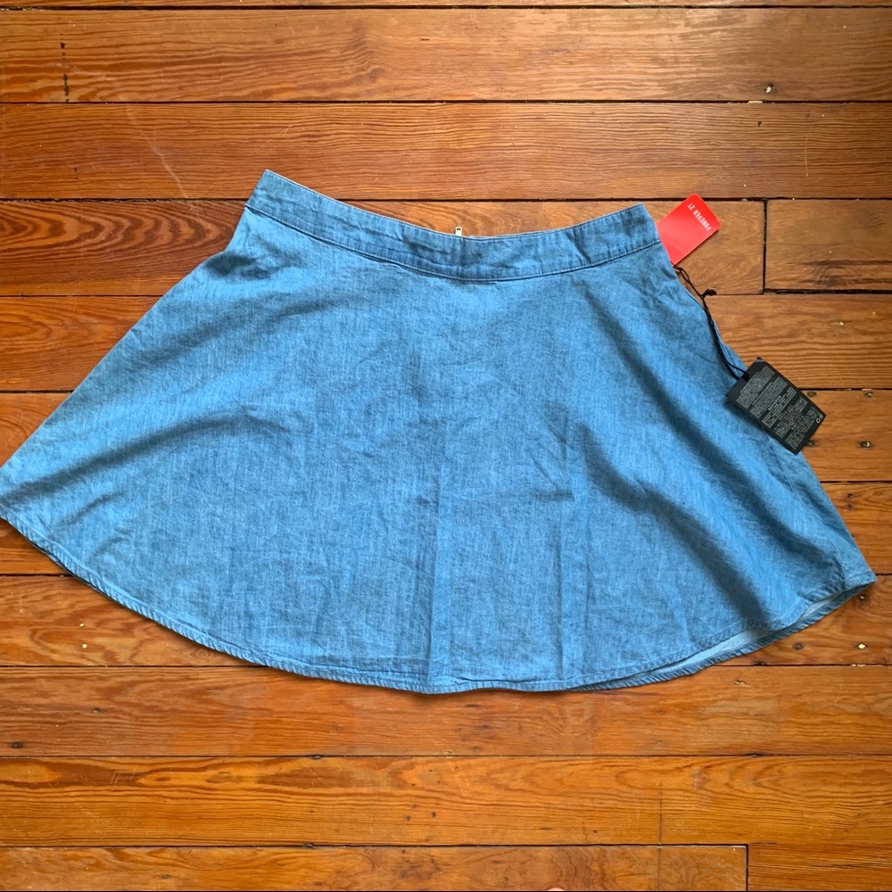 Blue Skater Skirt from Forever 21 Size M